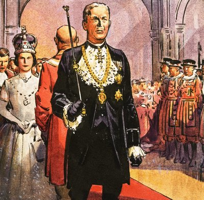 Black Rod and the opening of Parliament by English School